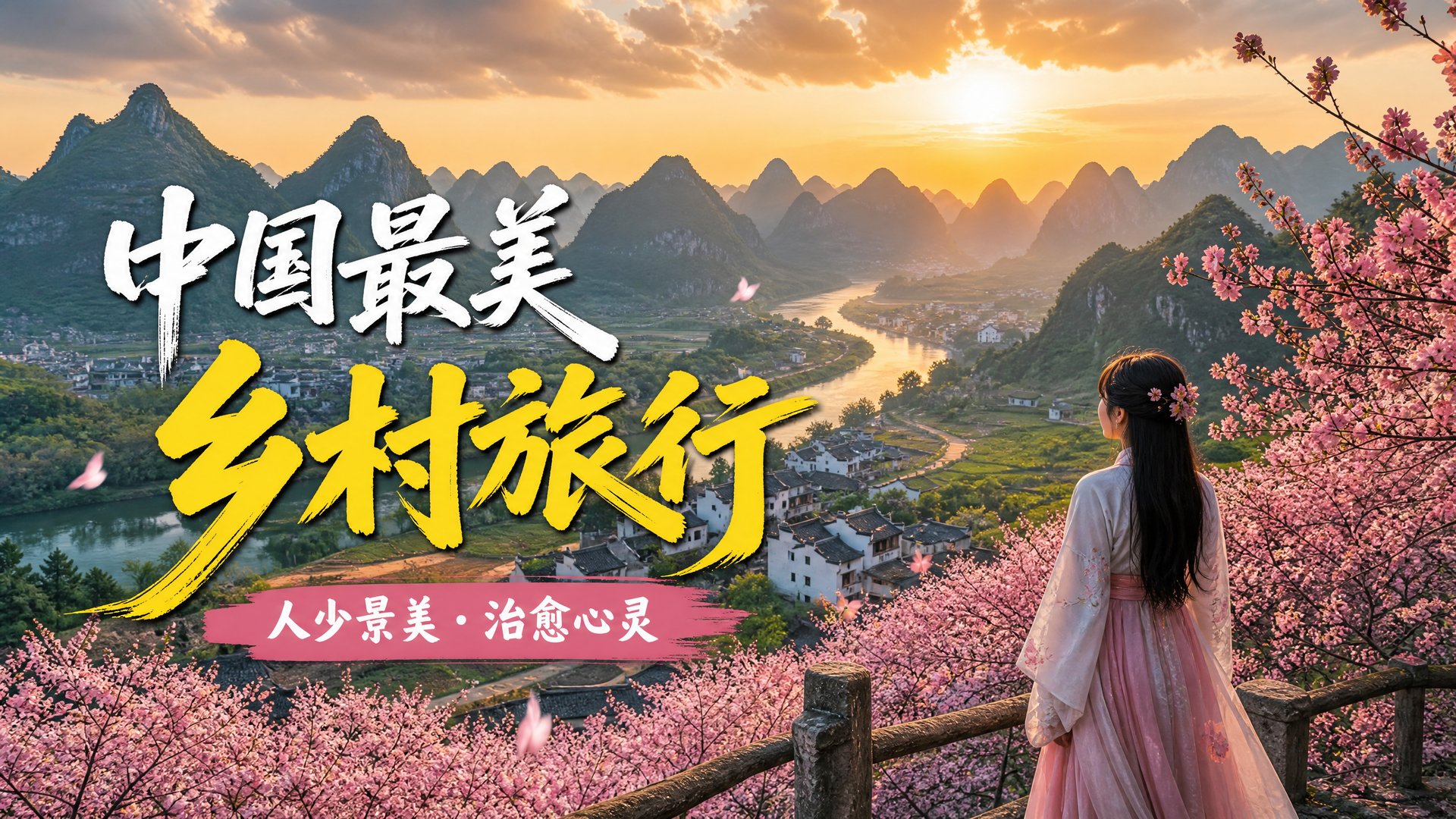 寸止挑战 寸止挑战旅行视频：中国最美乡村旅行vlog视频演示·治愈心灵之旅